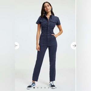 Good American FIT FOR SUCCESS JUMPSUIT| BLUE RINSE Medium/2